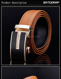 New 2017 High quality real leather belt men Automatic belts luxury Brand Fashion brand designer belts men Silver black belt