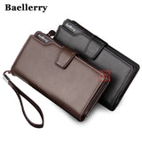 Men Wallets Top Quality Male Clutch Big Capacity Cellphone Bag  Leather wallet men purse Zipper Pocket  Man Purse Long Baellerry