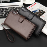 Men Wallets Top Quality Male Clutch Big Capacity Cellphone Bag  Leather wallet men purse Zipper Pocket  Man Purse Long Baellerry