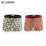 4Pcs/lot Hot Male Comfortable Print Panties Underpants Sexy Men Boxer Soft Breathable Underwear Cueca Boxershorts Homme For Men-BOXER-FOREVER KRN