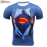 2017New Compression T Shirt Men Anime Superhero Skull Superman Fitness 3D Tshirt Bodybuilding Summer Crossfit Funny Bape T-shirt-PLAYERAS-FOREVER KRN