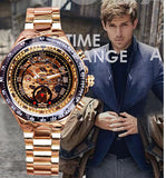 Winner New Number Sport Design Bezel Golden Watch Mens Watches Top Brand Luxury Montre Homme Clock Men Automatic Skeleton Watch-WATCHS-FOREVER KRN