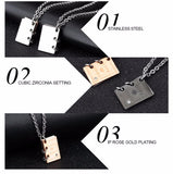 Fashion Jewelry Never Fade Stainless Steel "Love Story Book" Couple Pendant for Lovers-COLLARES-FOREVER KRN