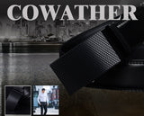 COWATHER Good mens belt luxury high quality cow genuine leather belts for men automatic buckle fashion waist male free shipping-CINTURONES-FOREVER KRN