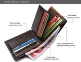 Famous Luxury Brand Genuine Leather Men Wallets Coin Pocket Zipper Men's Leather Wallet with Coin Purse portfolio cartera ZC8042