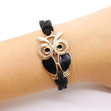 Hot sale Tree of Life Leather charm Bracelets Bangle Black Rope chain anchor bike OWL cross Heart Jewelry For unisex men Women-BRACELETS-FOREVER KRN