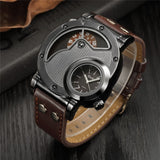 Oulm Watch Man Quartz Watches Top Brand Luxury Leather Strap Military Sport Wristwatch Male Clock relogio masculino-WATCHS-FOREVER KRN