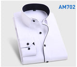 2017 Brand New Men Shirt Male Dress Shirts Men's Fashion Casual Long Sleeve Business Formal Shirt camisa social masculina-CAMISAS-FOREVER KRN