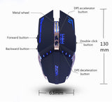 LED Optical Mouse with adjustable USB cable for, video games, laptop computer, PC