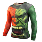 Hot Sale Fitness MMA Compression Shirt Men Anime Bodybuilding Long Sleeve Crossfit 3D Superman Punisher T Shirt Tops Tees-PLAYERAS-FOREVER KRN