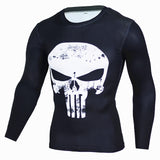 Hot Sale Fitness MMA Compression Shirt Men Anime Bodybuilding Long Sleeve Crossfit 3D Superman Punisher T Shirt Tops Tees-PLAYERAS-FOREVER KRN