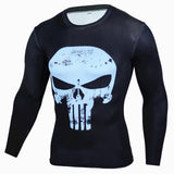 Hot Sale Fitness MMA Compression Shirt Men Anime Bodybuilding Long Sleeve Crossfit 3D Superman Punisher T Shirt Tops Tees-PLAYERAS-FOREVER KRN