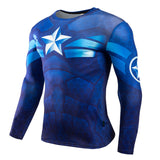 Hot Sale Fitness MMA Compression Shirt Men Anime Bodybuilding Long Sleeve Crossfit 3D Superman Punisher T Shirt Tops Tees-PLAYERAS-FOREVER KRN