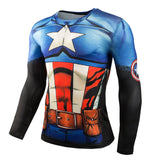 Hot Sale Fitness MMA Compression Shirt Men Anime Bodybuilding Long Sleeve Crossfit 3D Superman Punisher T Shirt Tops Tees-PLAYERAS-FOREVER KRN