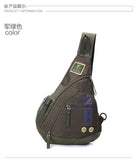 Men Oxford Sling Knapsack Shoulder Messenger Chest Bag Laptop Kettle Travel Assault Single Back Pack Cross Body Trekking Bags