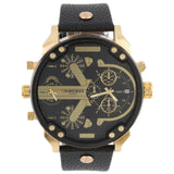 SHIWEIBAO Men Watches Double Quartz Movt Gold Watch Wristwatches Big Dial Brand Sport Military Quartz Watches Relogio Masculino