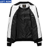 2017 New Design Men's Jacket Winter&Autumn PU Leather Black&White Fashion Slim Plaid Jacket For LEFT ROM Man coat male clothes-CHAMARRAS-FOREVER KRN