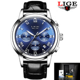 2017 New Watches Men Luxury Brand LIGE Chronograph Men Sports Watches Waterproof Leather Quartz Man Watch Mens Relogio Masculino-WATCHS-FOREVER KRN