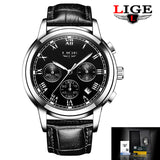 2017 New Watches Men Luxury Brand LIGE Chronograph Men Sports Watches Waterproof Leather Quartz Man Watch Mens Relogio Masculino-WATCHS-FOREVER KRN