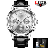 2017 New Watches Men Luxury Brand LIGE Chronograph Men Sports Watches Waterproof Leather Quartz Man Watch Mens Relogio Masculino-WATCHS-FOREVER KRN