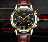 2017 New Watches Men Luxury Brand LIGE Chronograph Men Sports Watches Waterproof Leather Quartz Man Watch Mens Relogio Masculino-WATCHS-FOREVER KRN