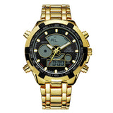 Amuda Mens Sport Watch Led Gold Big Face Quartz-Watch Men Waterproof Wrist Watch Male Watches Clock relogio masculino