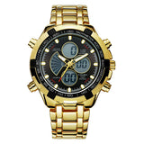 Amuda Mens Sport Watch Led Gold Big Face Quartz-Watch Men Waterproof Wrist Watch Male Watches Clock relogio masculino