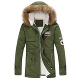 2017 new arrival men's thick warm winter down coat fur collar army green men parka big yards long cotton coat jacket parka men