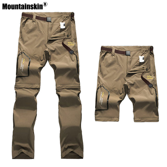 Mountainskin 6XL Men's Summer Quick Dry Pants Outdoor Male Removable Shorts Hiking Camping Trekking Fishing Sport Trousers VA162