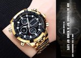 Amuda Mens Sport Watch Led Gold Big Face Quartz-Watch Men Waterproof Wrist Watch Male Watches Clock relogio masculino