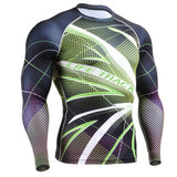 Men's MMA Compression Shirts Rashguard Fitness Long Sleeves 3D Prints Joggers Base Layer Skin Tight Tops Weight Elasticity-PLAYERAS-FOREVER KRN