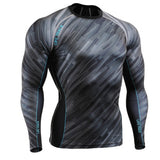 Men's MMA Compression Shirts Rashguard Fitness Long Sleeves 3D Prints Joggers Base Layer Skin Tight Tops Weight Elasticity-PLAYERAS-FOREVER KRN