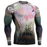 Men's MMA Compression Shirts Rashguard Fitness Long Sleeves 3D Prints Joggers Base Layer Skin Tight Tops Weight Elasticity-PLAYERAS-FOREVER KRN