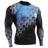 Men's MMA Compression Shirts Rashguard Fitness Long Sleeves 3D Prints Joggers Base Layer Skin Tight Tops Weight Elasticity-PLAYERAS-FOREVER KRN