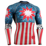 Men's MMA Compression Shirts Rashguard Fitness Long Sleeves 3D Prints Joggers Base Layer Skin Tight Tops Weight Elasticity-PLAYERAS-FOREVER KRN