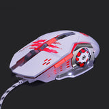 LED Optical Mouse with adjustable USB cable for, video games, laptop computer, PC