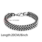 2017 mens bracelets & Bangles 5*12mm 316L Stainless Steel Wrist Band Hand Chain Jewelry Gift pulseira-BRACELETS-FOREVER KRN