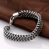 2017 mens bracelets & Bangles 5*12mm 316L Stainless Steel Wrist Band Hand Chain Jewelry Gift pulseira-BRACELETS-FOREVER KRN