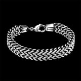 2017 mens bracelets & Bangles 5*12mm 316L Stainless Steel Wrist Band Hand Chain Jewelry Gift pulseira-BRACELETS-FOREVER KRN