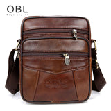 QiBoLu Cow Genuine Leather Messenger Bags Men Travel Business Crossbody Shoulder Bag for Man Sacoche Homme Bolsa Masculina MBA19-MOCHILAS Y BOLSOS-FOREVER KRN