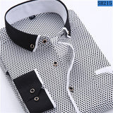 2017 Men Fashion Casual Long Sleeved Printed shirt Slim Fit Male Social Business Dress Shirt Brand Men Clothing Soft Comfortable-CAMISAS-FOREVER KRN