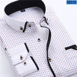 2017 Men Fashion Casual Long Sleeved Printed shirt Slim Fit Male Social Business Dress Shirt Brand Men Clothing Soft Comfortable-CAMISAS-FOREVER KRN