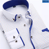 2017 Men Fashion Casual Long Sleeved Printed shirt Slim Fit Male Social Business Dress Shirt Brand Men Clothing Soft Comfortable-CAMISAS-FOREVER KRN