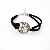 Hot sale Tree of Life Leather charm Bracelets Bangle Black Rope chain anchor bike OWL cross Heart Jewelry For unisex men Women-BRACELETS-FOREVER KRN