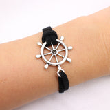 Hot sale Tree of Life Leather charm Bracelets Bangle Black Rope chain anchor bike OWL cross Heart Jewelry For unisex men Women-BRACELETS-FOREVER KRN