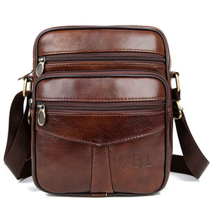 QiBoLu Cow Genuine Leather Messenger Bags Men Travel Business Crossbody Shoulder Bag for Man Sacoche Homme Bolsa Masculina MBA19-MOCHILAS Y BOLSOS-FOREVER KRN