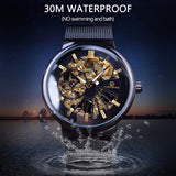 Forsining Fashion Luxury Thin Case Neutral Design Waterproof Mens Samll Dial Watches Top Brand Luxury Mechanical Skeleton Watch-WATCHS-FOREVER KRN