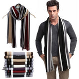 Winter designer scarf men striped cotton scarf female & male brand shawl wrap knit cashmere bufandas Striped scarf with tassels-BUFANDA-FOREVER KRN