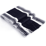 Winter designer scarf men striped cotton scarf female & male brand shawl wrap knit cashmere bufandas Striped scarf with tassels-BUFANDA-FOREVER KRN