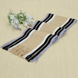 Winter designer scarf men striped cotton scarf female & male brand shawl wrap knit cashmere bufandas Striped scarf with tassels-BUFANDA-FOREVER KRN